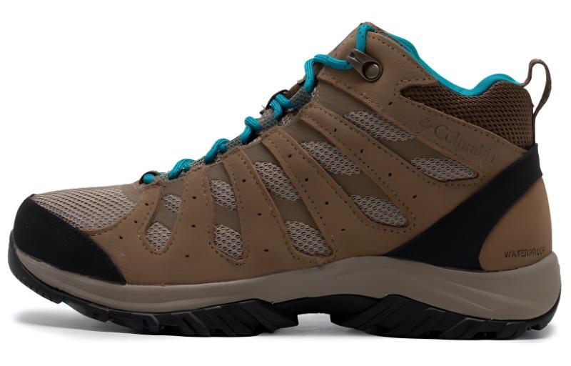 Columbia Slip Resistant Abrasion Resistant Mid top Mountaineering Hiking Shoes Women’s Brown Blue