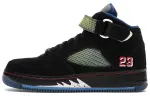Jordan Ajf 5 Black Blue Ribbon Varsity Red