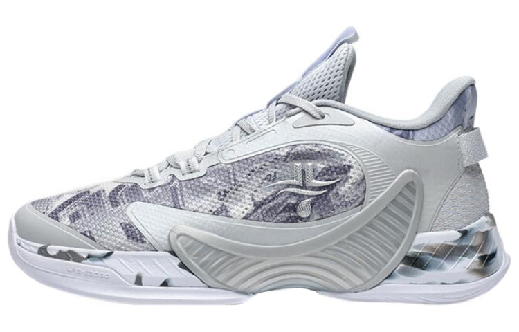 XTEP Lin Generation Basketball Shoes Men’s Low Top Moonlight Gray
