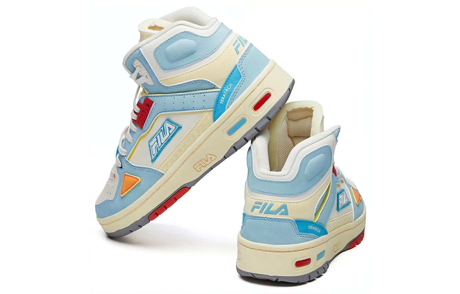 FILA FUSION Teratach Basketball Shoes Textile, Synthetic Leather Mid top Vintage Basketball Shoes Women’s