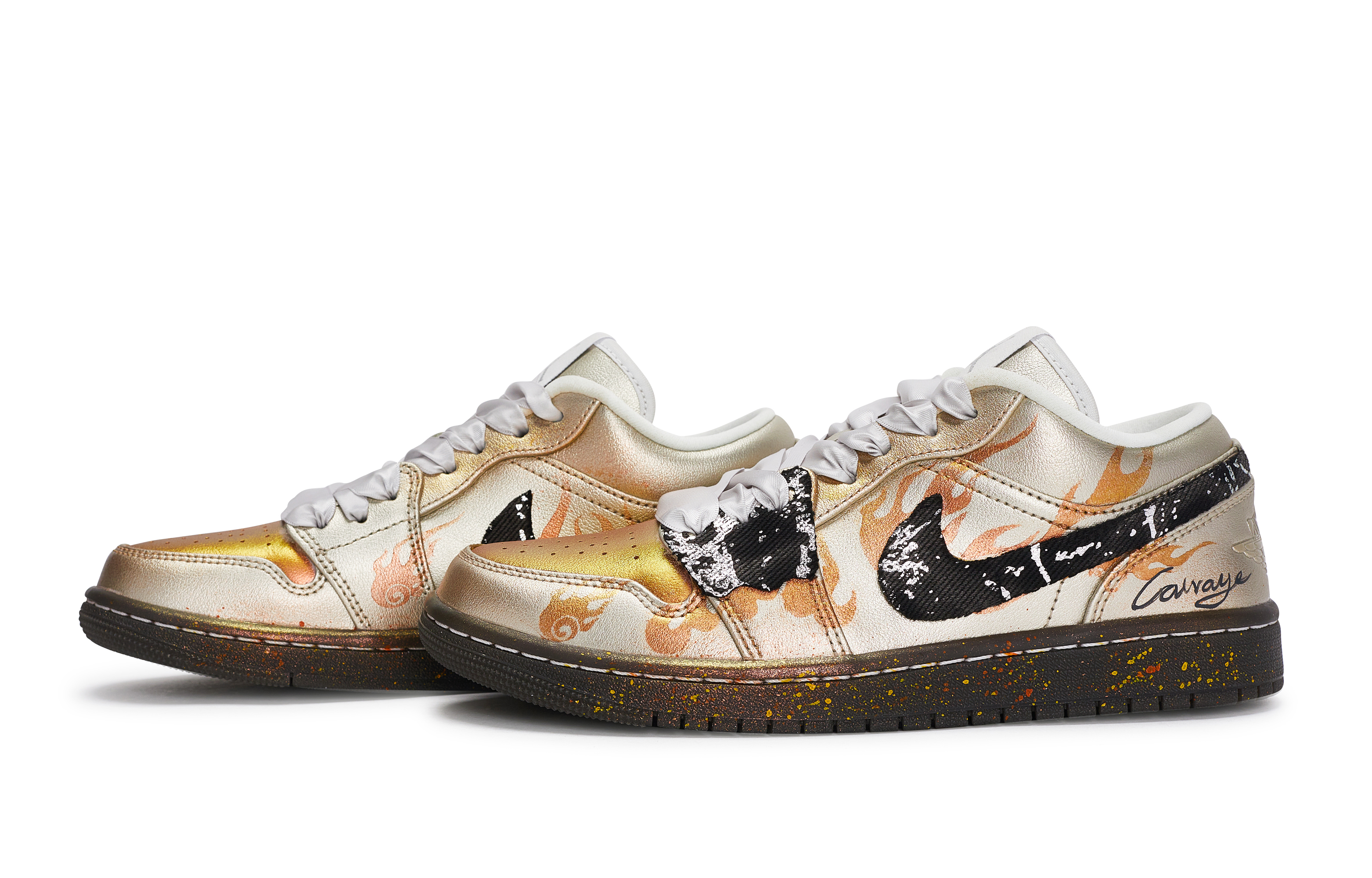 Jordan Air Jordan 1 811 Manufacturing, Fire Lotus Flame Heart, Special Shoe Box Abrasion Resistant Slip Resistant