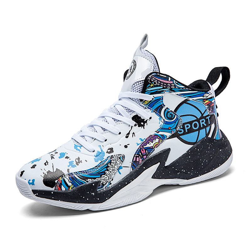 GQWE Trendy Slip Resistant Abrasion Resistant High top Basketball Shoes Unisex