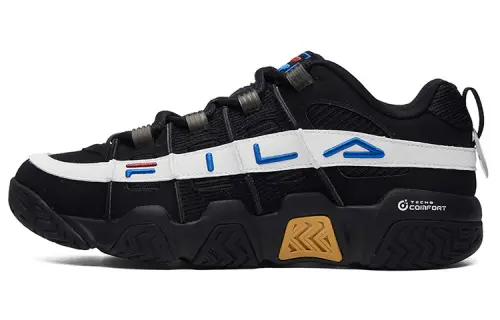 FILA FUSION BUSTER Puffy Shoes Textile, Synthetic Leather Low top Basketball Shoes Men's Black White