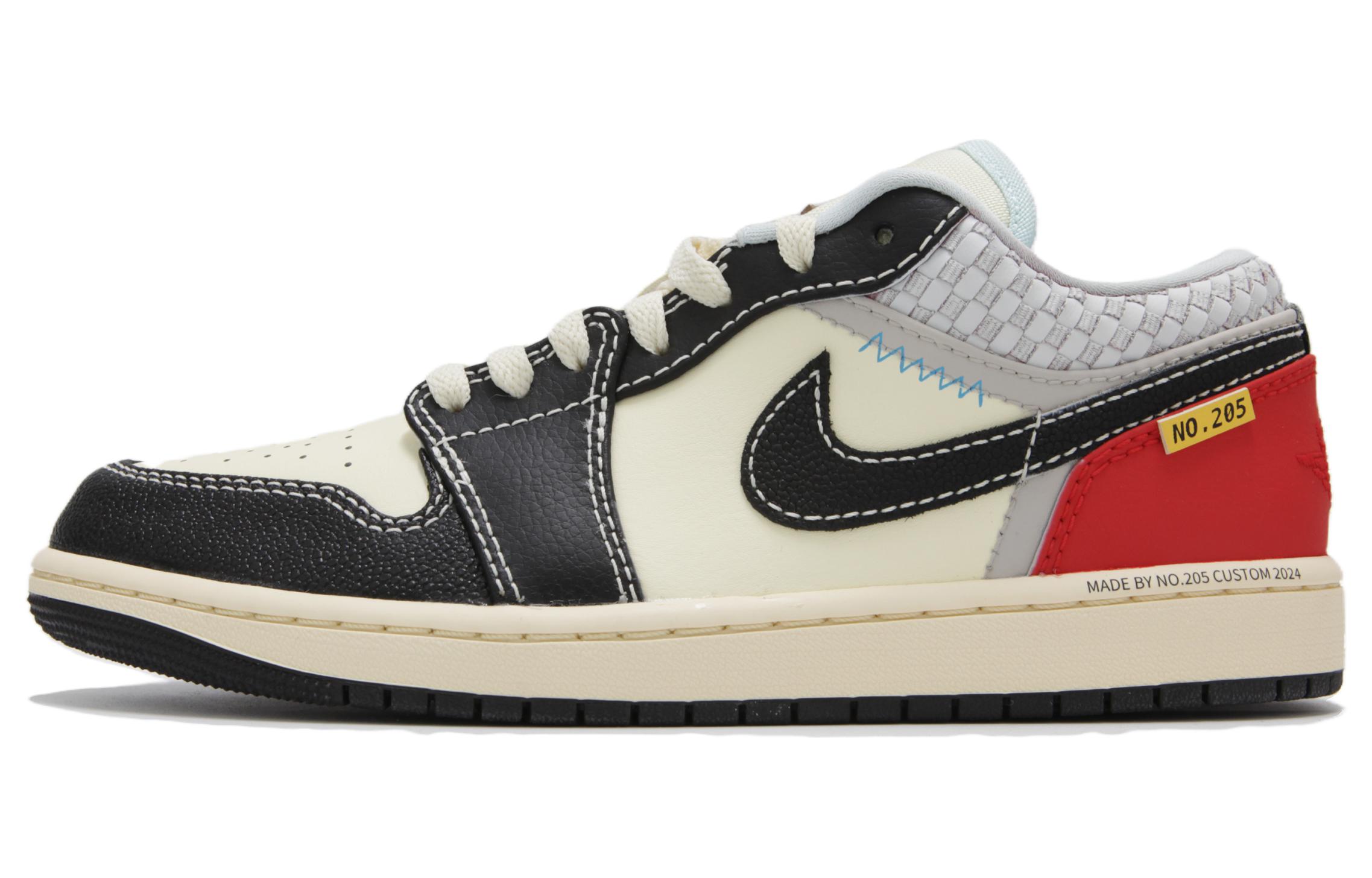Jordan Air Jordan 1 Cushioning Slip Resistant Abrasion Resistant Low top Vintage Basketball Shoes Men’s Red