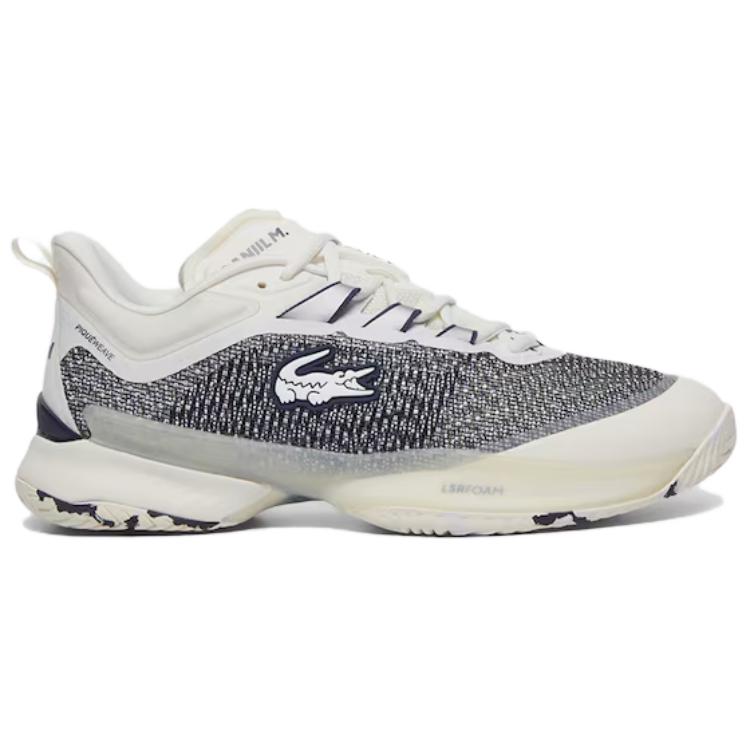 LACOSTE Abrasion Resistant Breathable Coverage Abrasion Resistant Breathable Coverage Low top Tennis Shoes Men’s Ecru