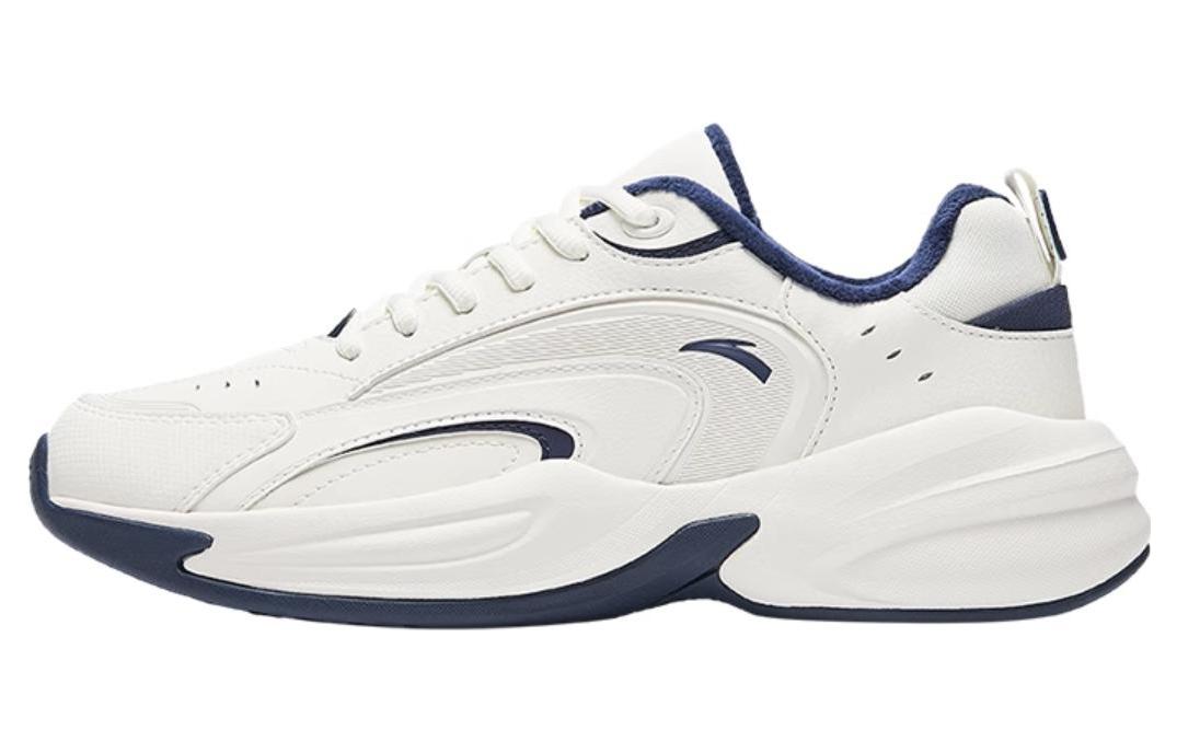 Anta ACE Textile, Synthetic Leather Wear resistant And Lightweight Low top Chunky Sneakers Men's White Blue