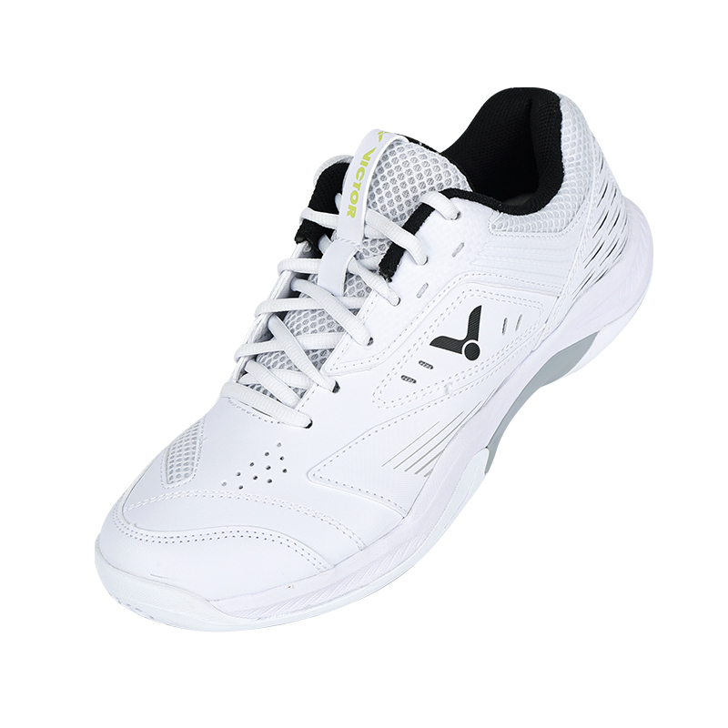 VICTOR Club Collection PU, Mesh Breathable Low top Badminton Shoes Unisex White