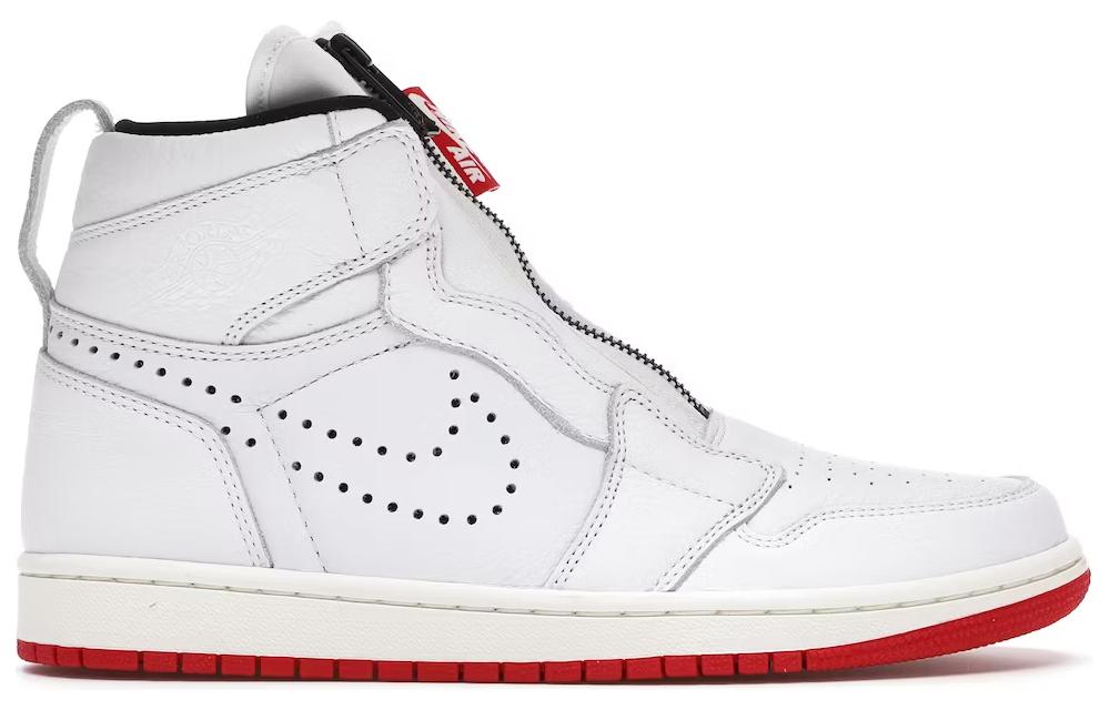 Jordan 1 Retro High Zip White University Red