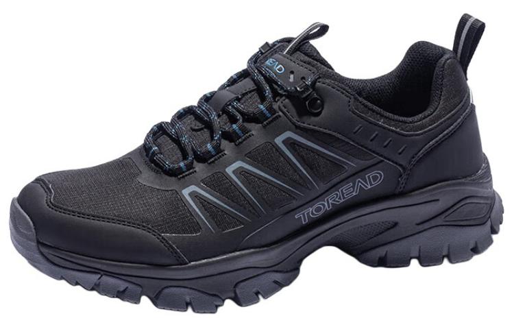 TOREAD Slip Resistant Abrasion Resistant Slip Resistant Abrasion Resistant Low top Hiking Shoes Men’s Black Blue