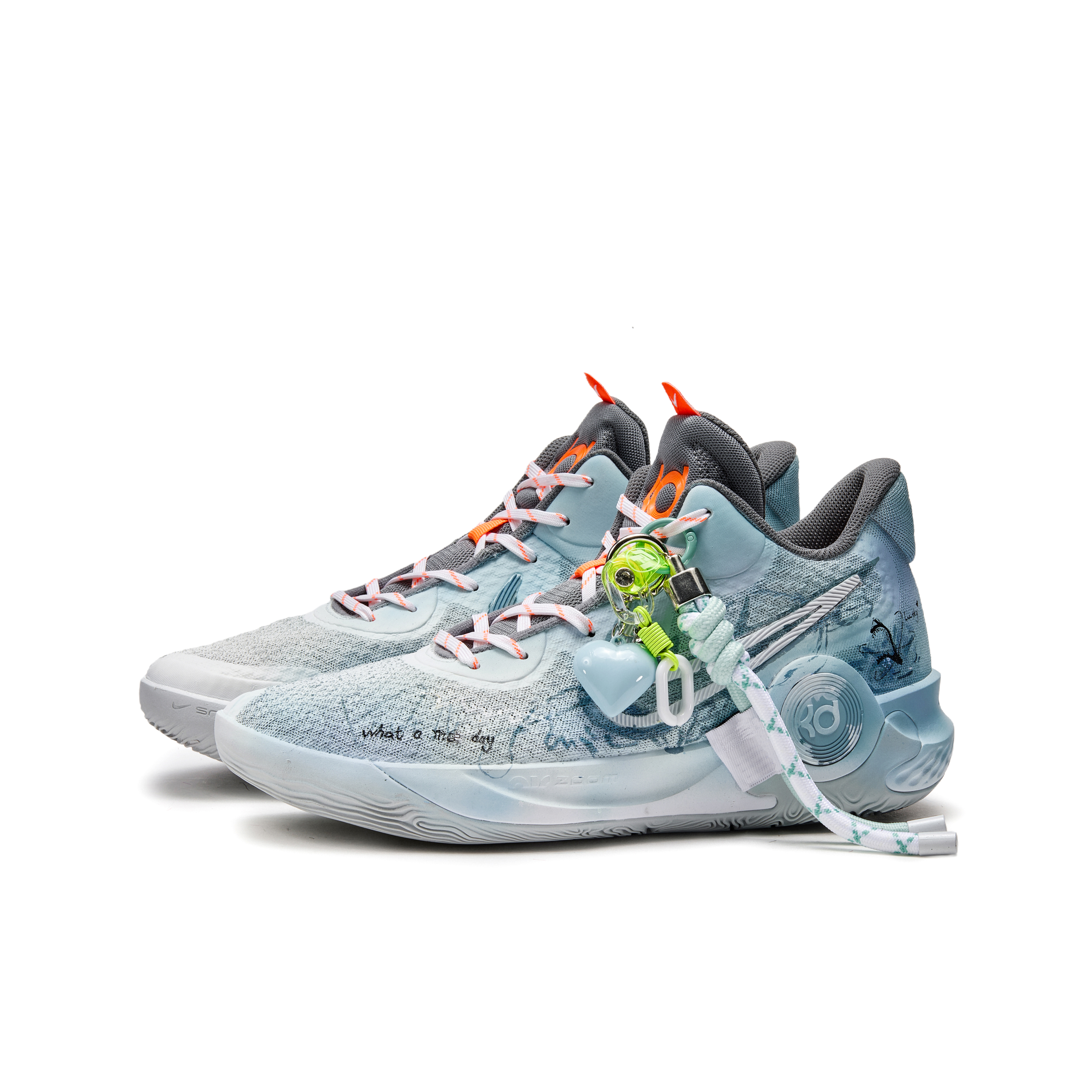 Nike KD Trey 5 IX Cushioning Abrasion Resistant Cushioning, Wear Resistant Mid top Basketball Shoes Unisex Gray Blue