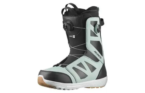 SALOMON Thermal Abrasion Resistant Cushioning Knee High Snow Boots Men's Black Green