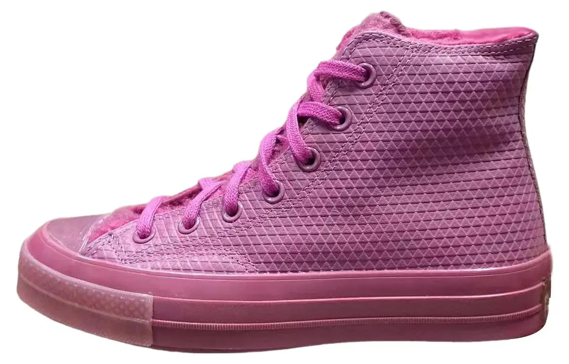 Converse 1970s Cow Leather Fleece Lined Thermal Snowfield Boots High top Canvas Shoes Women's Purple
