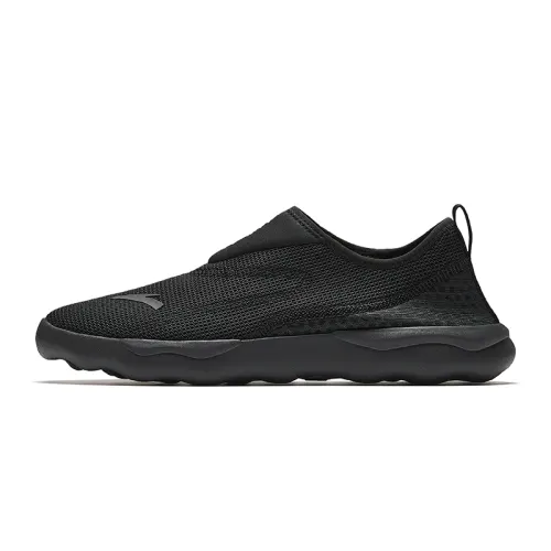 Anta Variety Training Collection Slip Resistant And Breathable Coverage Low top Training Shoes Men's Black