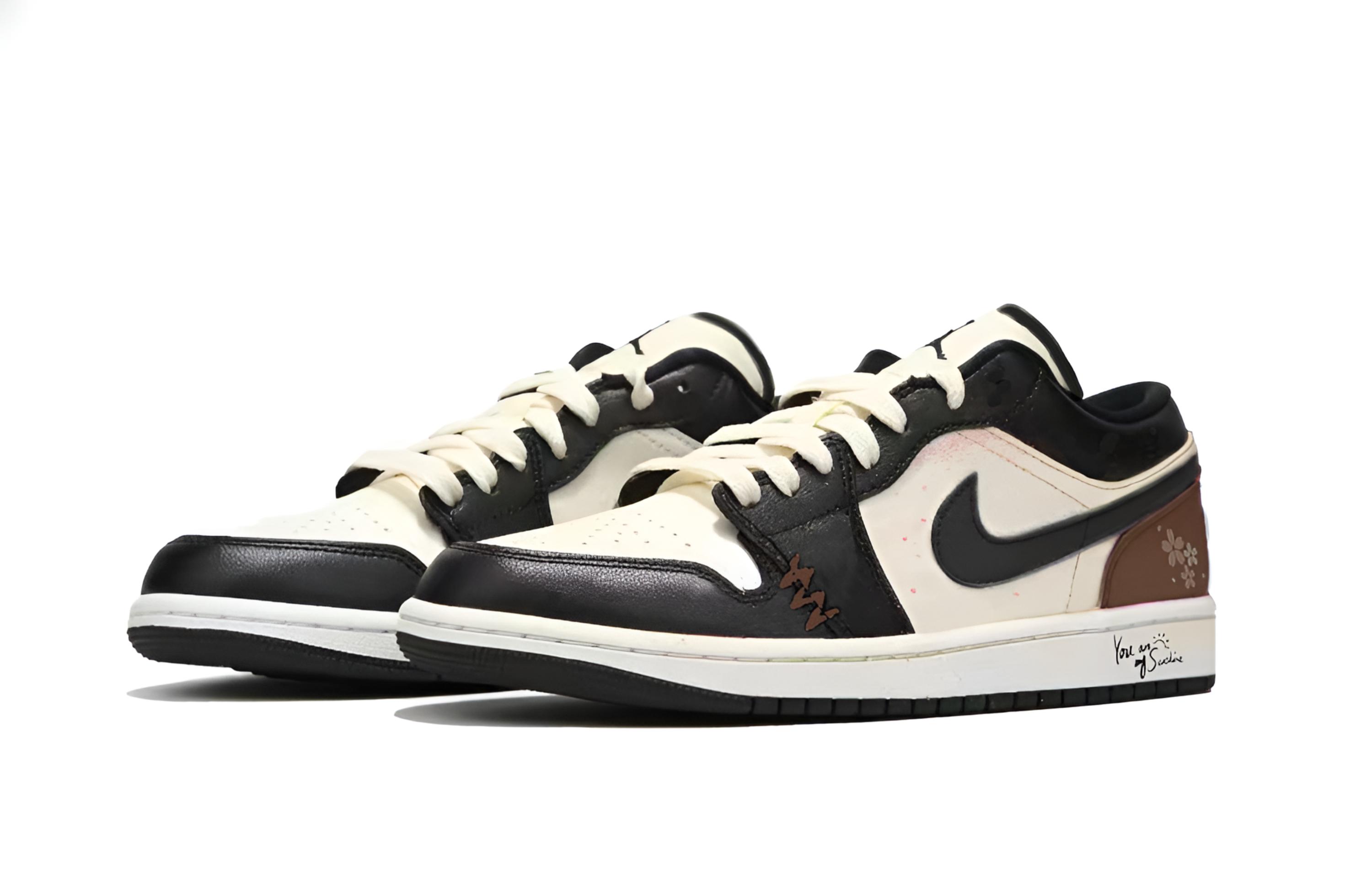 Jordan Air Jordan 1 Cushioning Low top Vintage Basketball Shoes Men’s Black