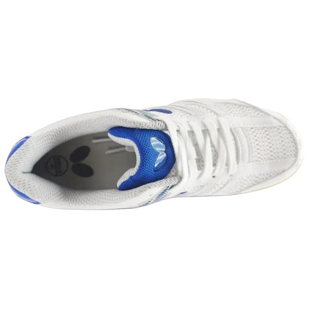 Butterfly Breathable, Lightweight Coverage Low top Training Shoes Unisex White Blue