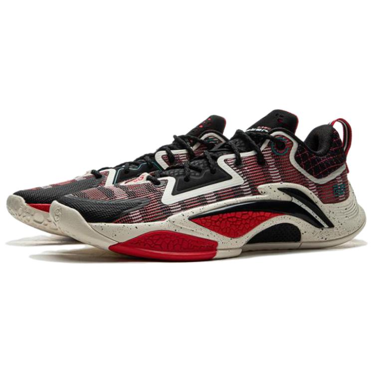 Li Ning Slip Resistant, Abrasion Resistant, Support, Rebound Low top Outdoor Basketball Shoes Men’s Cinnabar