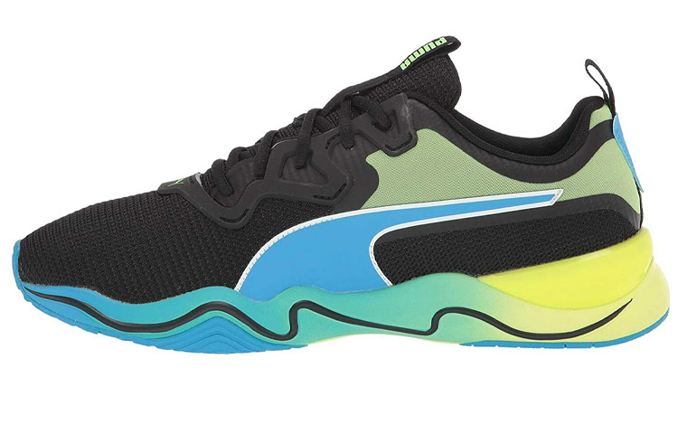 PUMA Zone Training Shoes Men's Low Top Black/Blue/Yellow