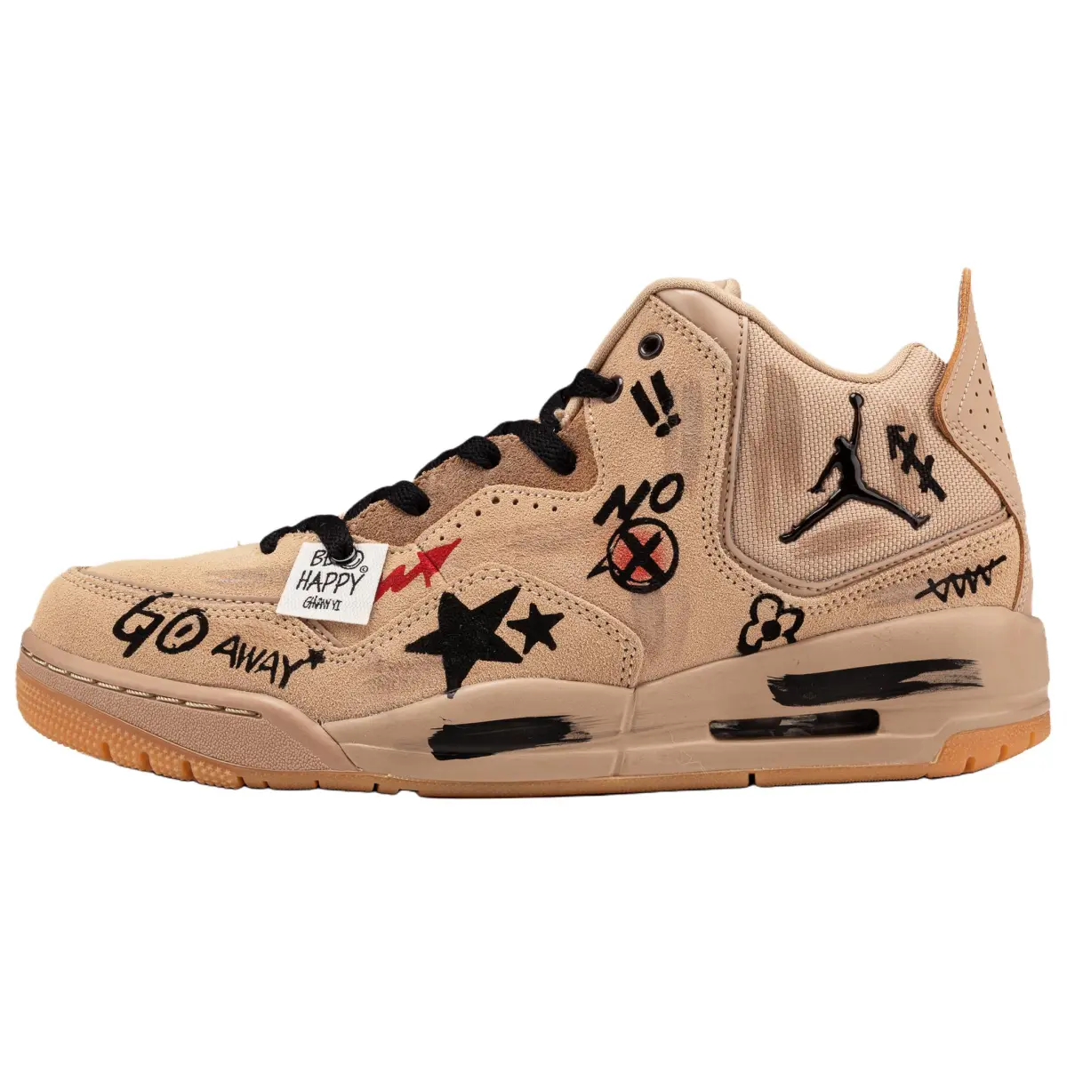 Jordan Courtside 23 Leather Abrasion Resistant Abrasion Resistant Mid top Vintage Basketball Shoes Men's Brown