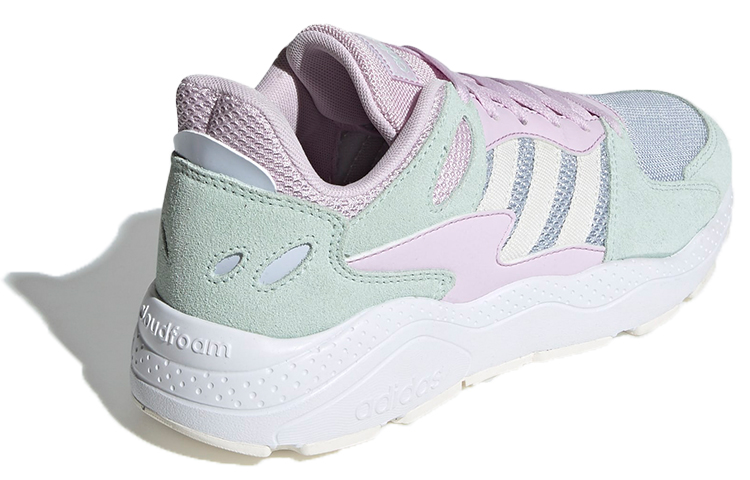 Женские кроссовки adidas neo Crazychaos (серo-зелено-пурпурные) — фото 4