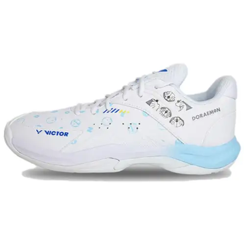 Doraemon/Doraemon x Victor Victor x Doraemon joint series joint model shock-absorbing low-top badminton shoes men and women same style white