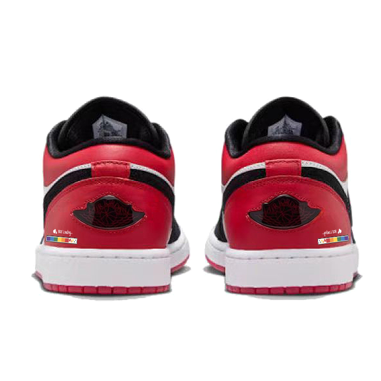 Jordan Air Jordan 1 Slip Resistant Abrasion Resistant Low top Vintage Basketball Shoes Unisex Red