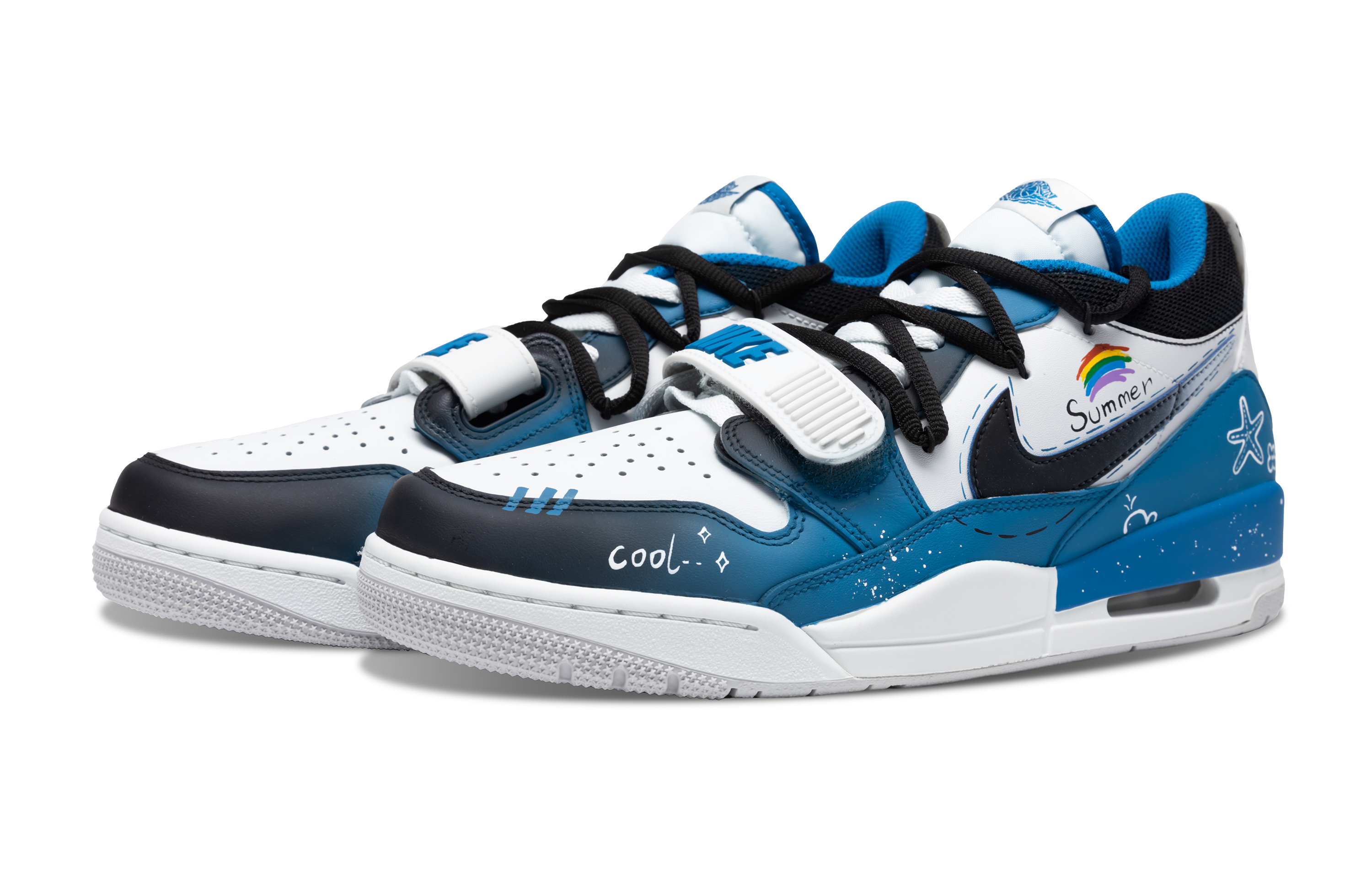 Jordan Legacy 312 Cushioning Slip Resistant Low top Vintage Basketball Shoes Men’s Blue Gray