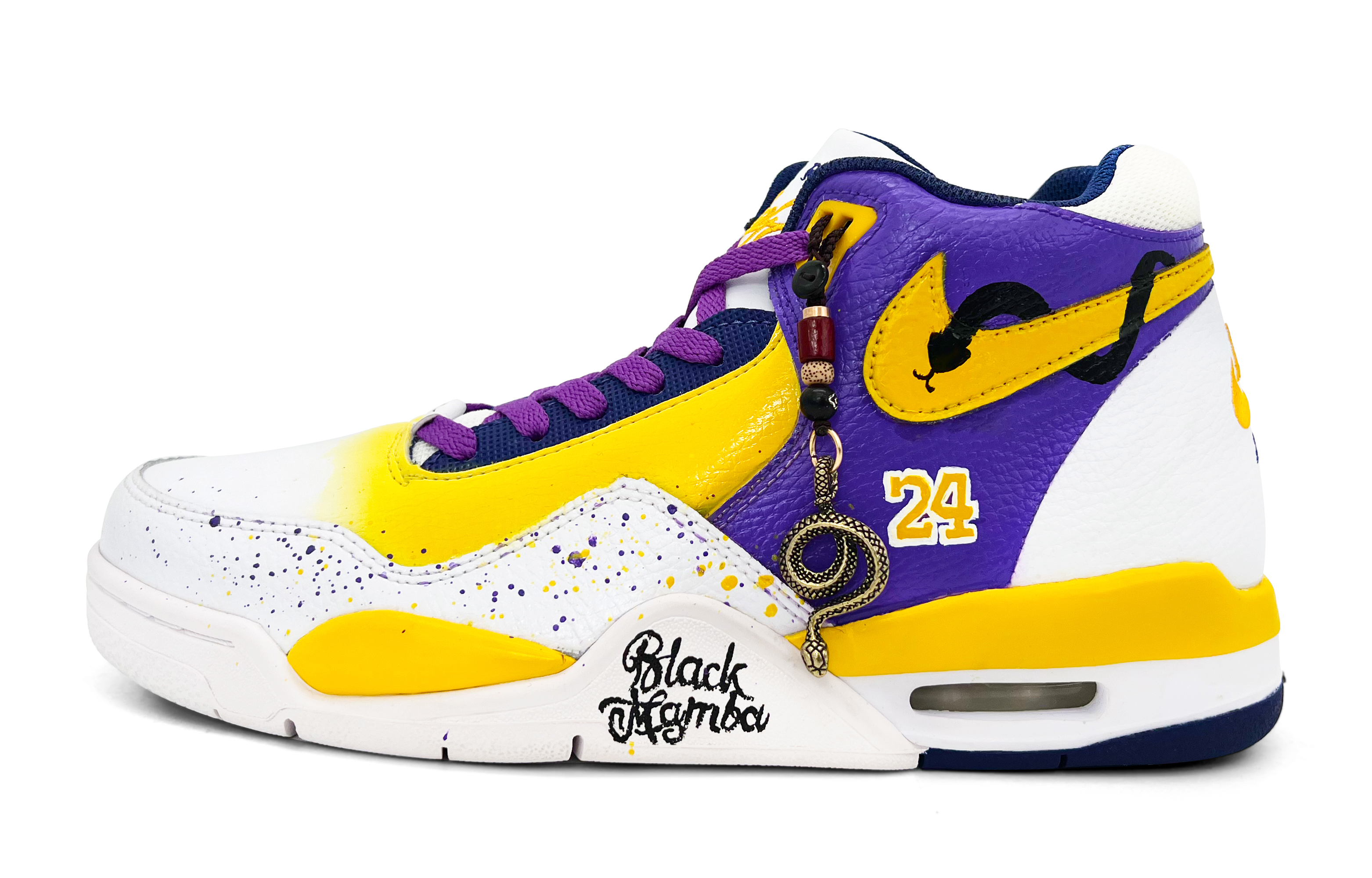 Nike Flight Legacy Leather Cushioning, Wear Resistant Mid top Vintage Basketball Shoes Men’s Yellow