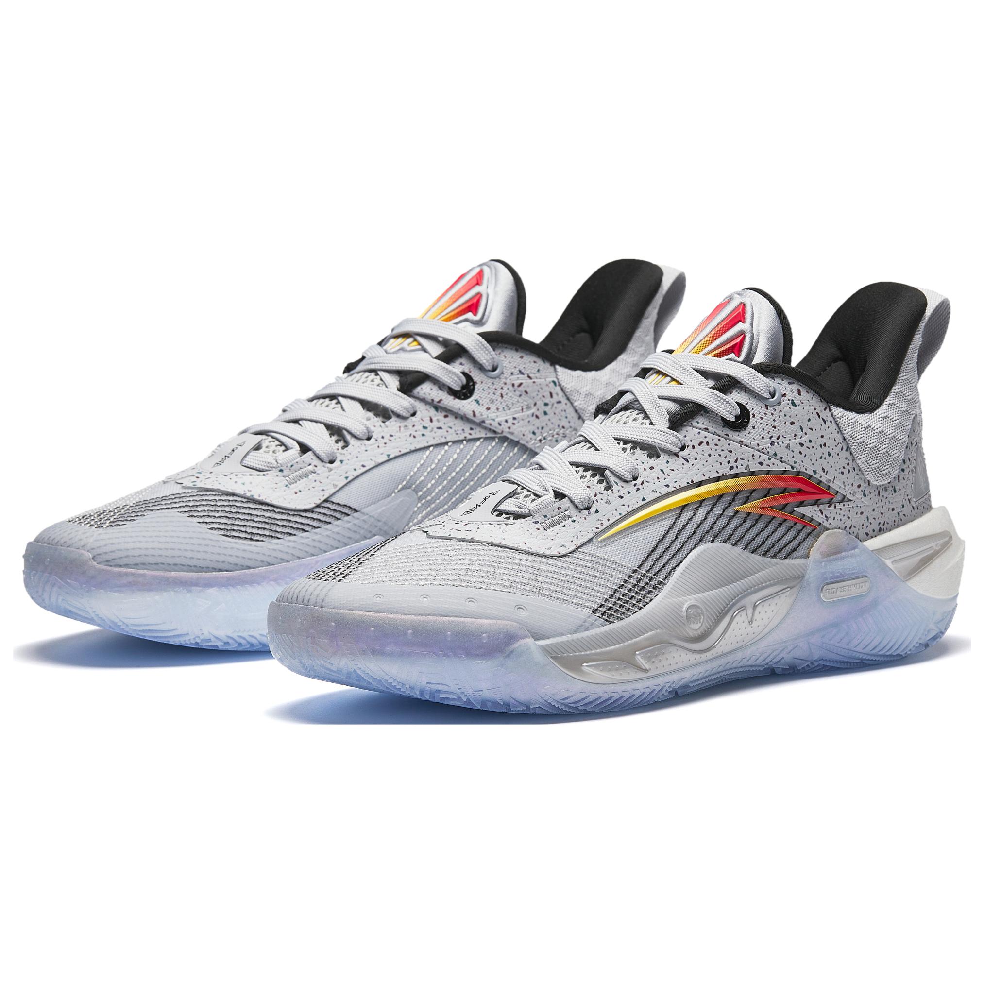 Anta Irving Collection Slip Resistant Cushioning Support Low top Basketball Shoes Men’s Gray Black Red