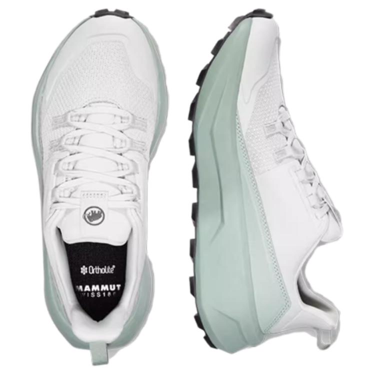 MAMMUT Aenergy Mesh Comfortable And Trendy Slip Resistant Abrasion Resistant Low top Hiking Shoes Women’s White Green