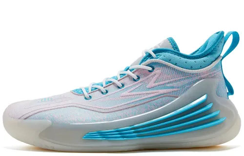 PEAK Basketball Shoes Men's Mid Top Candy Pink/Cornflower Blue