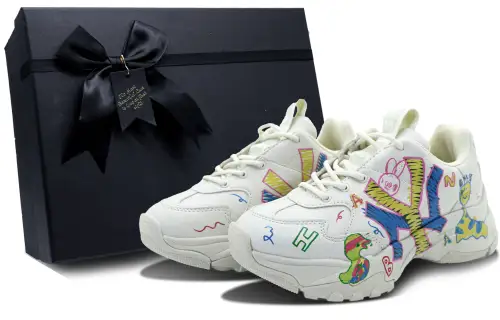 MLB Big Ball Chunky Synthetic Leather Cushioning Slip Resistant Abrasion Resistant Height Increasing Low top