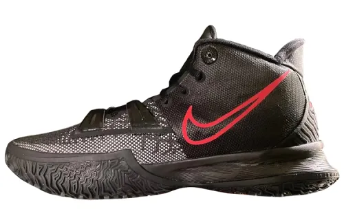 Nike Kyrie 7 Cushioning Slip Resistant Mid top Basketball Shoes Men's Black Red