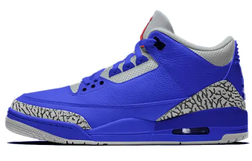 Jordan Air Jordan 3 Vintage Basketball Shoes Men's Mid Top Blue/Gray