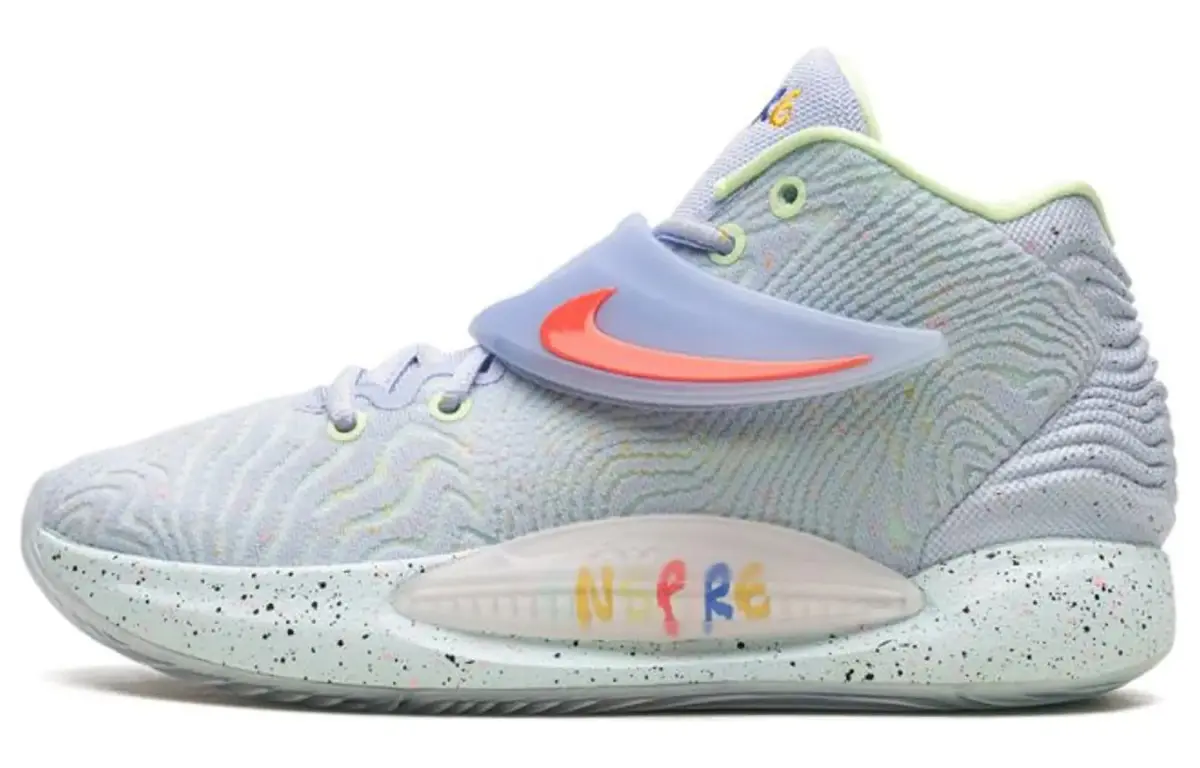 Nike KD 14 KD 14 'Enspire Friends And Family' Mid top Basketball Shoes Men's Blue Yellow