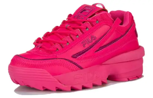 FILA Disruptor 2 Comfortable Round Toe Cushioning, Wear Resistant Low top Tennis Shoes Women's Pink