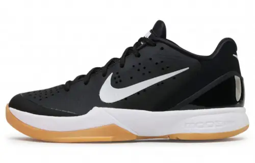 Nike Air Zoom Hyperattack Fabric synthetic leather Raw rubber sole Trendy and versatile Shock Absorbing, Anti-slip and Wear-resistant Low-top Retro Basketball Shoes Men's Black and White