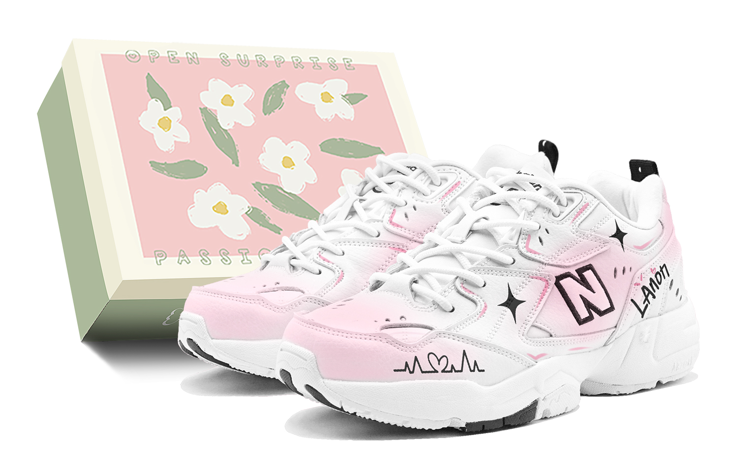 New Balance NB 608 V1 Fall Winter Stylish, Light Pink Starry Abrasion Resistant Slip Resistant