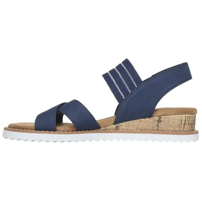 Skechers DESERT KISS Shore Enough One Strap Sandals Medium Heel Women's Blue