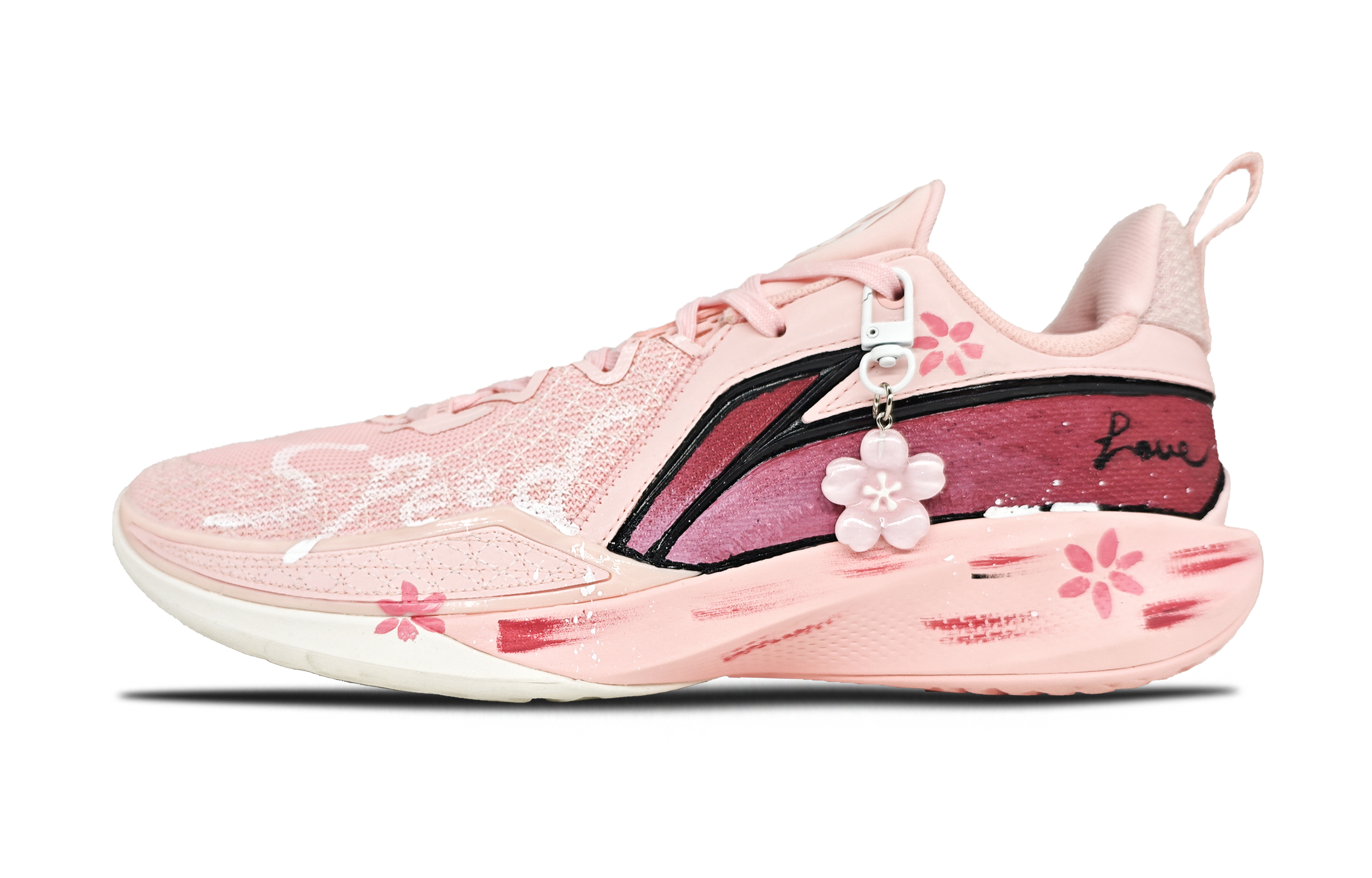 Li Ning Speed 2 Cushioning Slip Resistant Abrasion Resistant Low top Basketball Shoes Men’s Pink