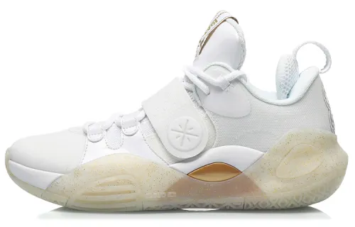 LiNing Li Ning 8 All City practical and comfortable shock-absorbing, non-slip, wear-resistant and rebound low-top basketball shoes for men, white