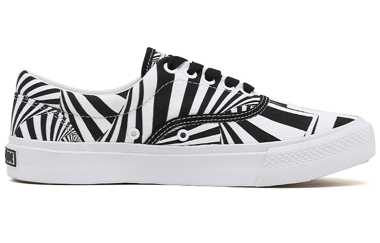 Vision Street Wear Canvas Shoes Unisex Low Top Black White