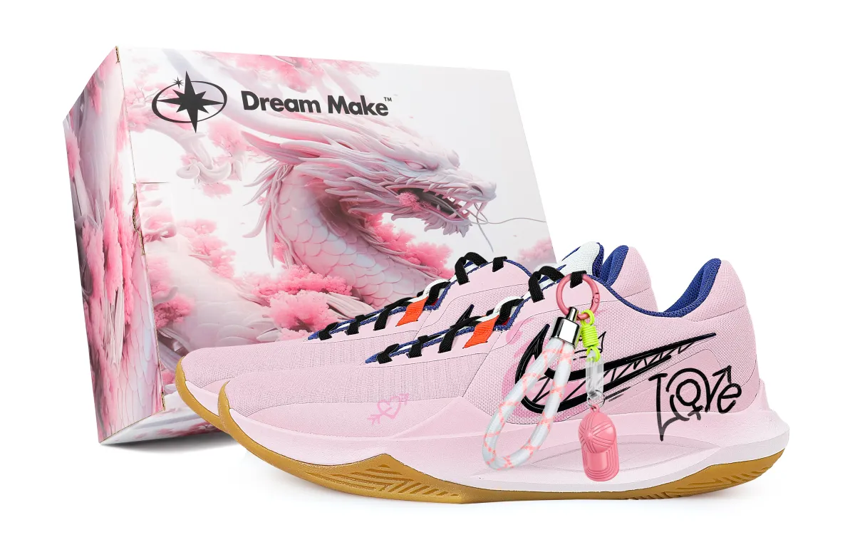 Nike Precision 6 Heartbeat Pink Gift Box Slip Resistant Abrasion Resistant Low top Basketball Shoes Men's Pink