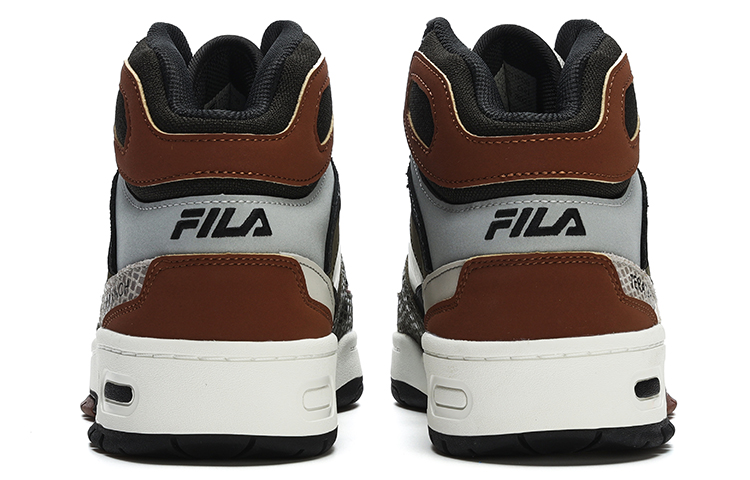 FILA FUSION Teratach Vintage Basketball Shoes Men’s Mid Top Night Olive/Bright White/Black/Brown