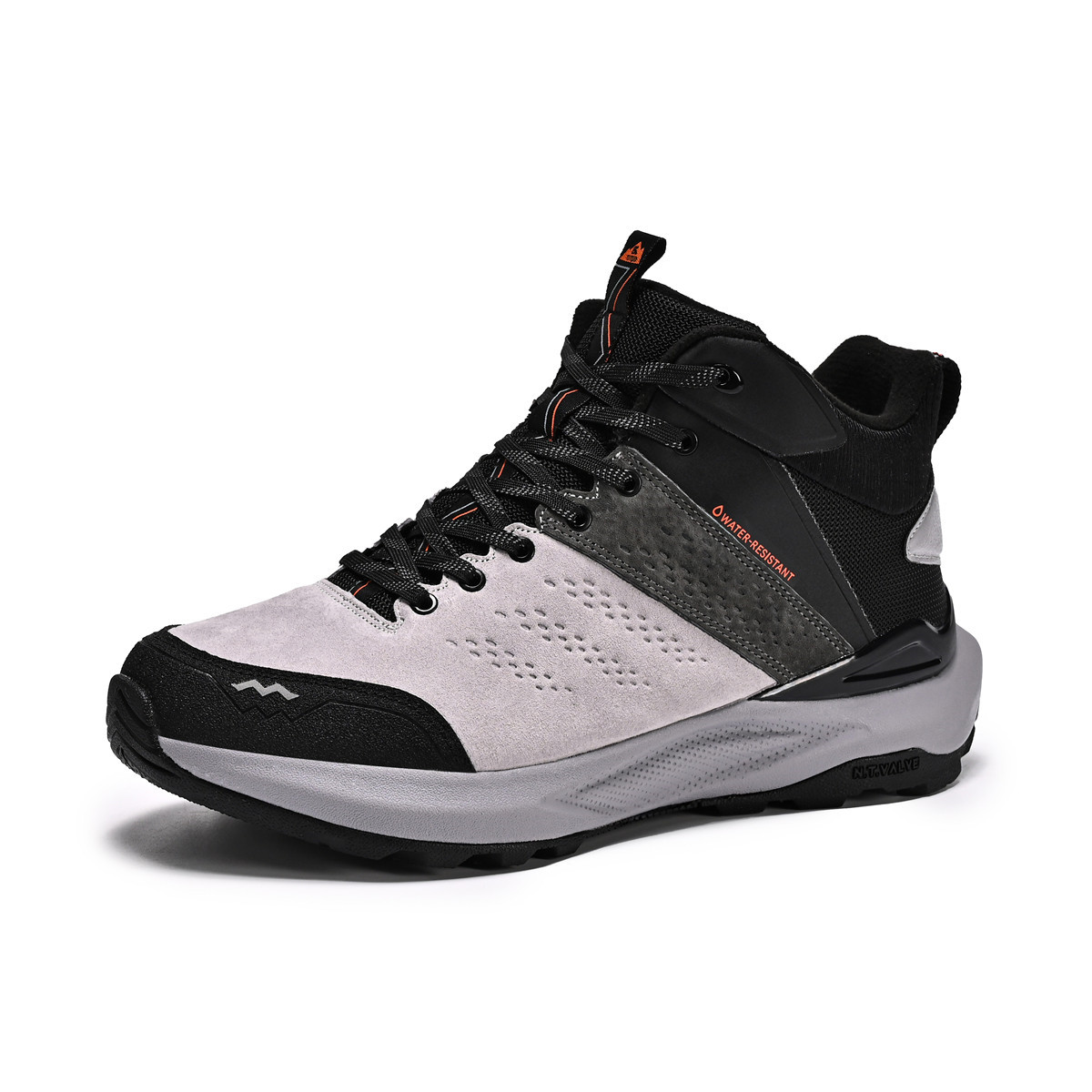 TUTU Slip Resistant Abrasion Resistant High top Hiking Shoes Unisex Light Gray