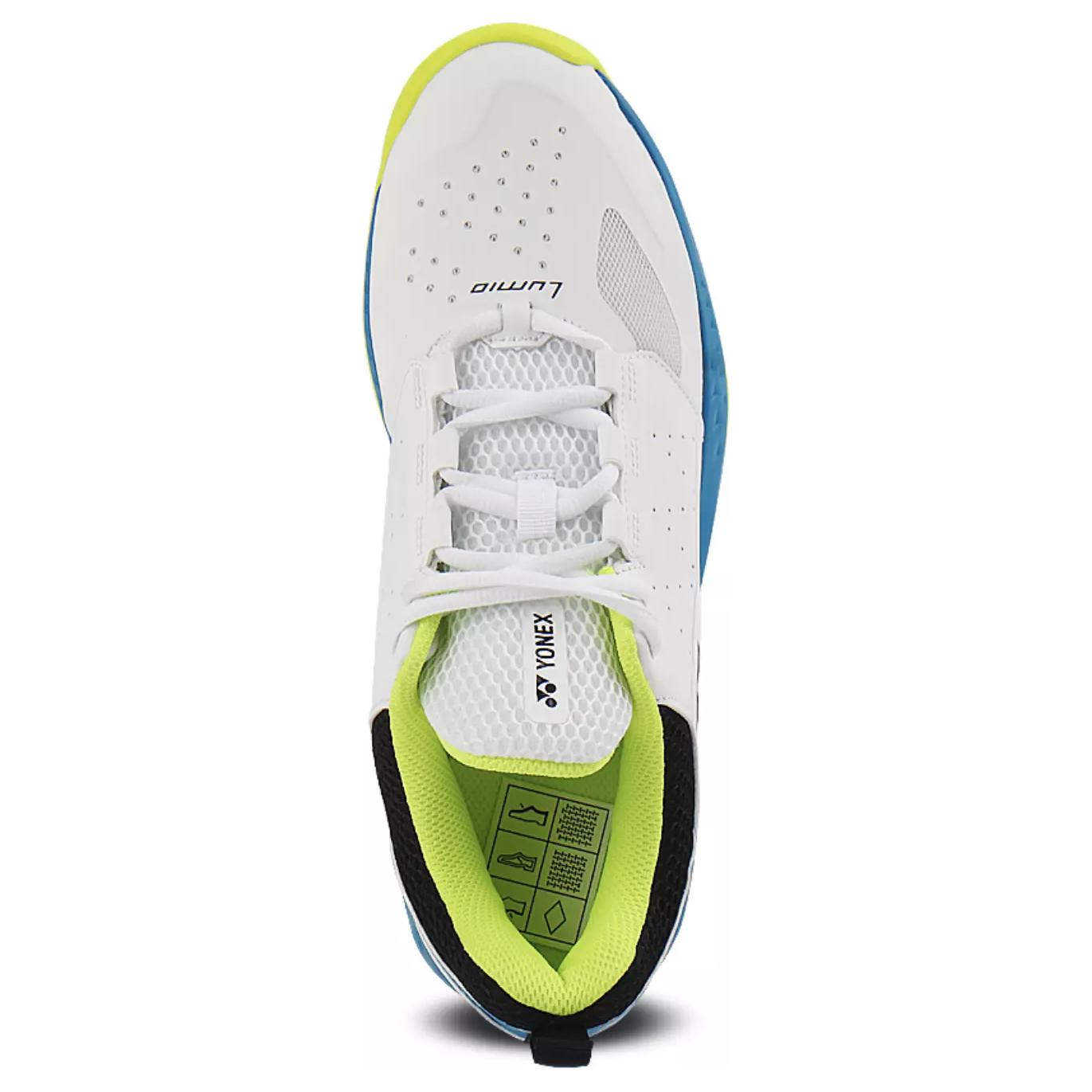 YONEX Breathable And Lightweight Low top Tennis Shoes Unisex White Sea Blue