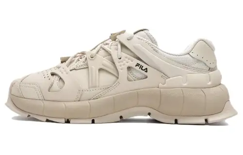 FILA INSETTO Comfortable Abrasion Resistant Low top Chunky Sneakers Women's Beige