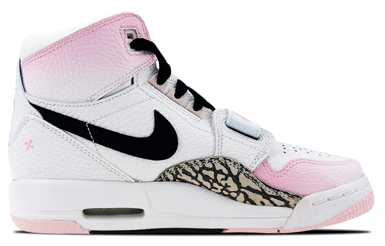 Jordan Legacy 312 High top Vintage Basketball Shoes GS White Pink