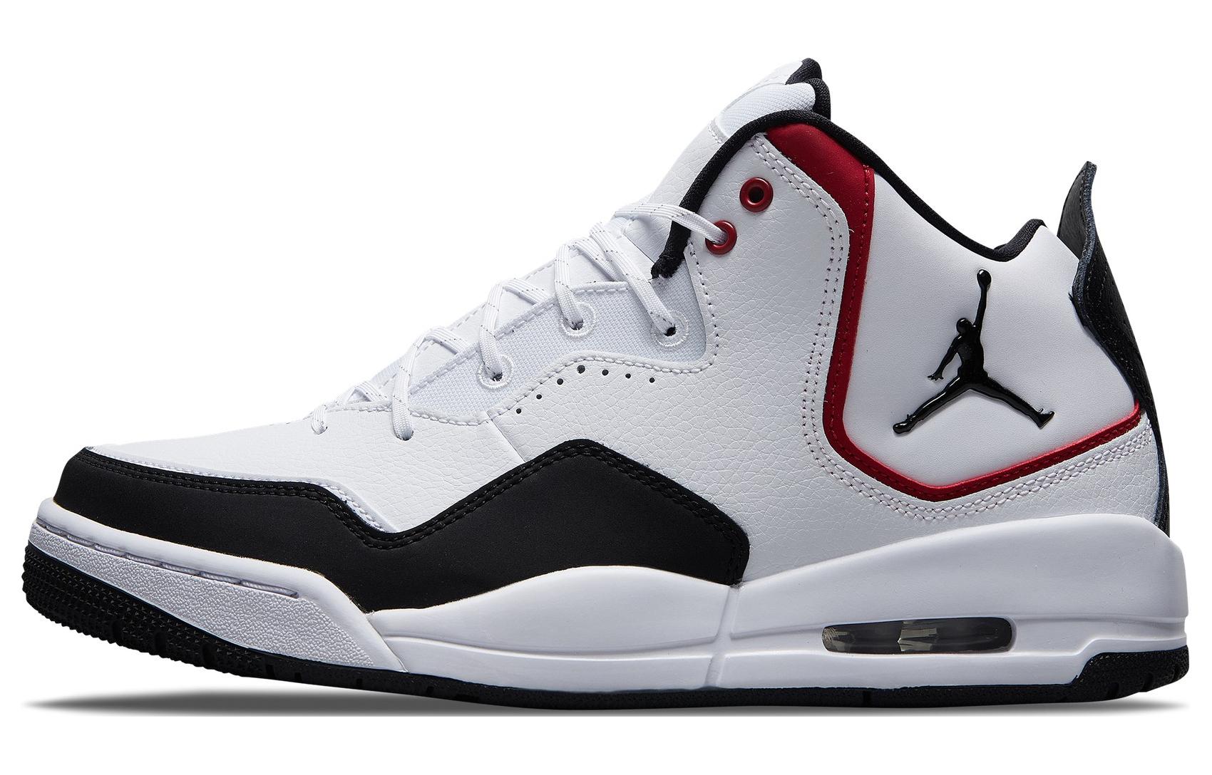 Jordan Courtside 23 leather simple and comfortable rebound mid-top retro basketball shoes men's black and red