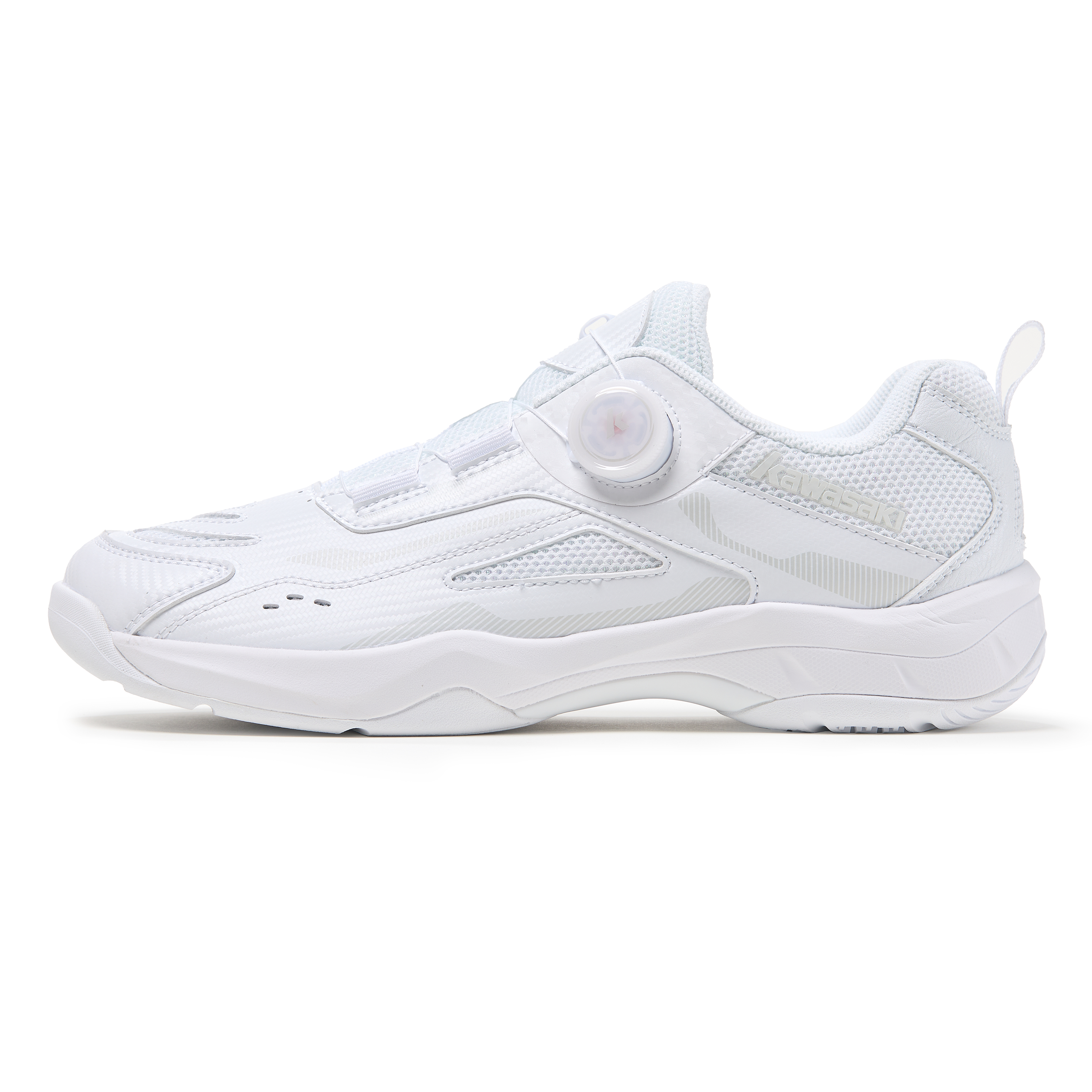 Kawasaki Cushioning Slip Resistant Abrasion Resistant Low top Badminton Shoes Unisex Mountain Peak White