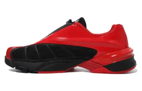 FILA Comfortable Cushioning Abrasion Resistant Low top Training Shoes Unisex Black Red